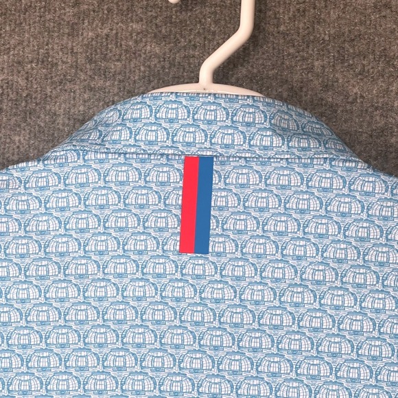 Rhoback Ole Miss Vaught-Hemingway Stadium Polo Mens Large Blue White New - Picture 7 of 9